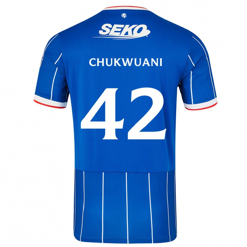 Danxen Criança Camisola Tochi Chukwuani #42 Vermelho Azul Branco Principal 2026/27 Camisa