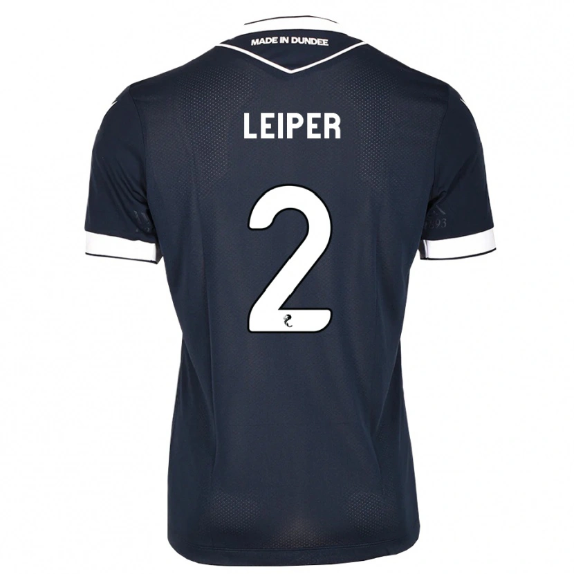 Danxen Criança Camisola Ashton Leiper #2 Azul Meia-Noite Branco Principal 2026/27 Camisa