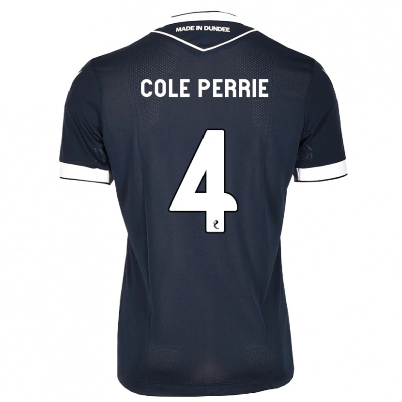 Danxen Criança Camisola Cole Perrie #4 Azul Meia-Noite Branco Principal 2026/27 Camisa