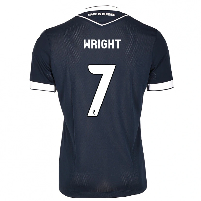 Danxen Criança Camisola Drey Wright #7 Azul Meia-Noite Branco Principal 2026/27 Camisa