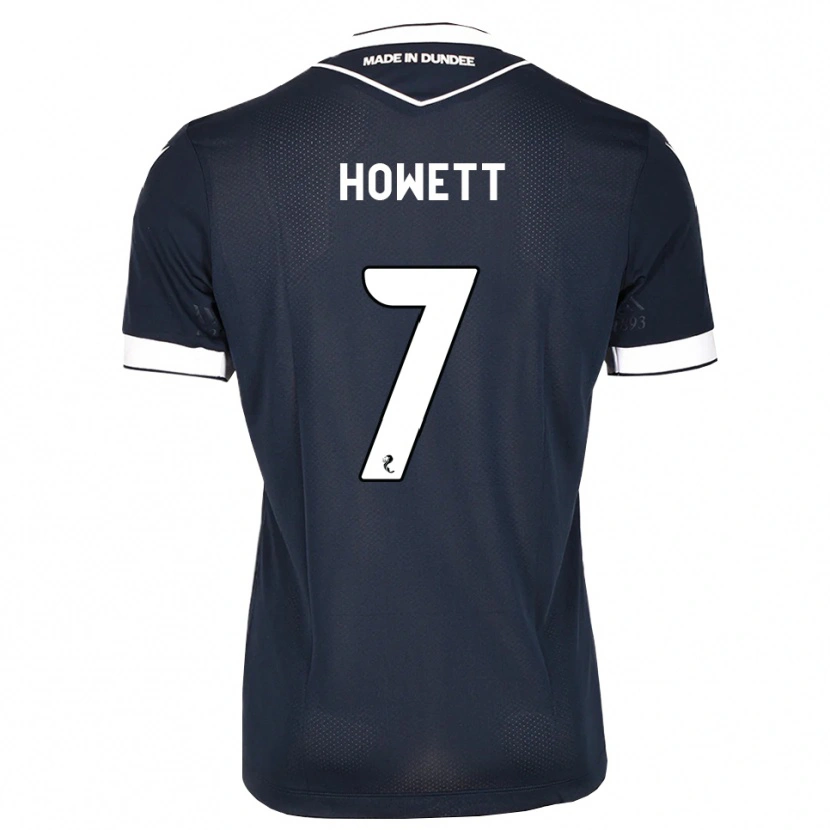 Danxen Criança Camisola Leo Howett #7 Azul Meia-Noite Branco Principal 2026/27 Camisa