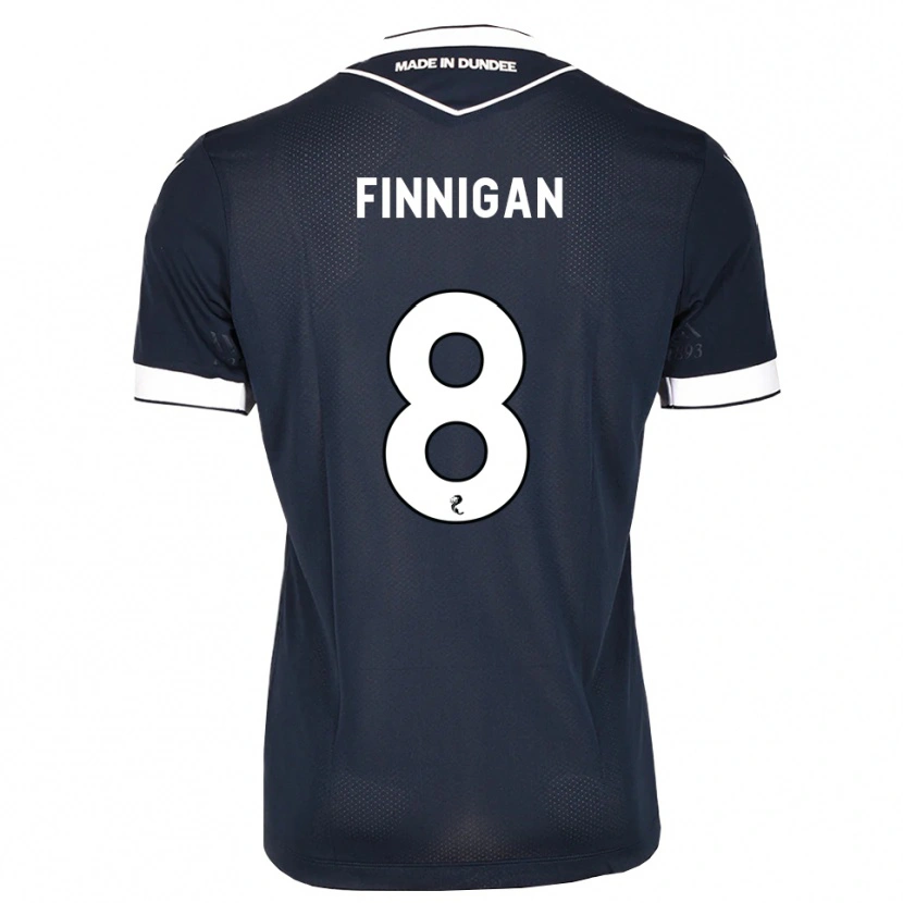 Danxen Criança Camisola Ryan Finnigan #8 Azul Meia-Noite Branco Principal 2026/27 Camisa