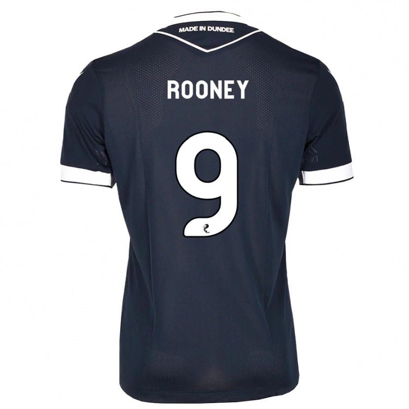 Danxen Criança Camisola Chris Rooney #9 Azul Meia-Noite Branco Principal 2026/27 Camisa