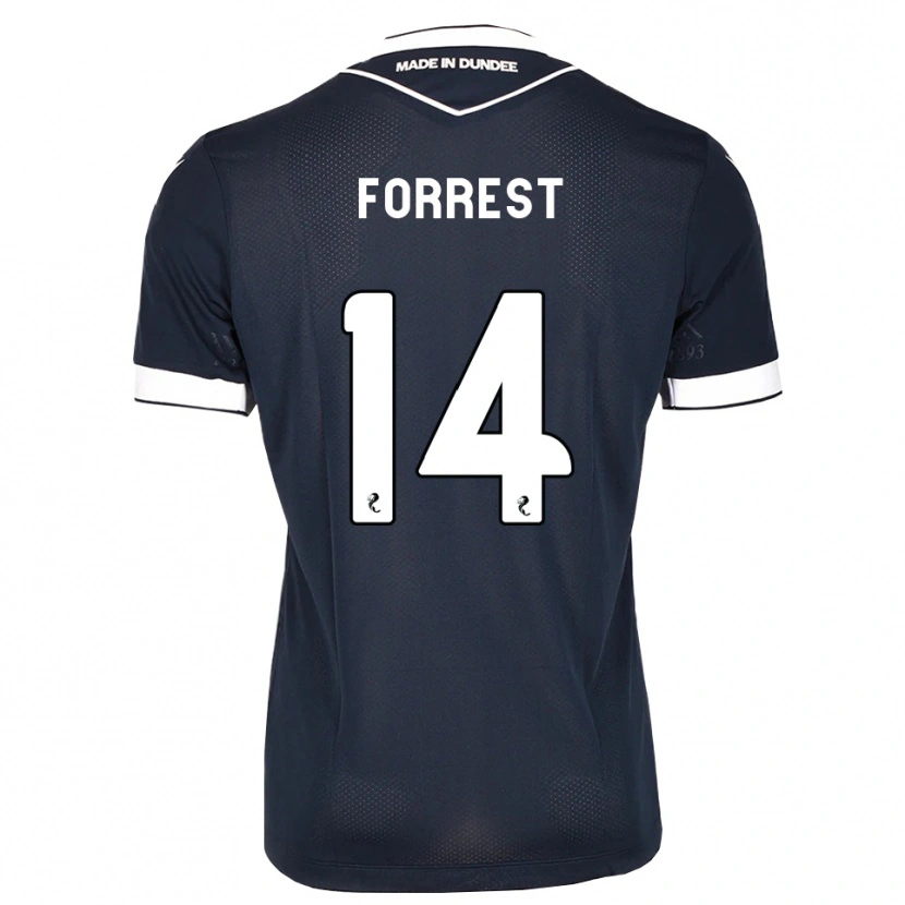 Danxen Criança Camisola Alan Forrest #14 Azul Meia-Noite Branco Principal 2026/27 Camisa