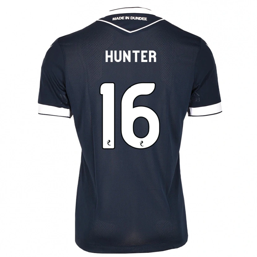 Danxen Criança Camisola Michael Hunter #16 Azul Meia-Noite Branco Principal 2026/27 Camisa