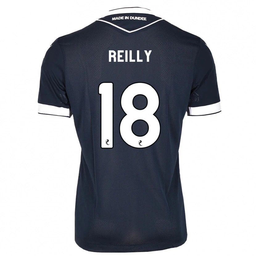 Danxen Criança Camisola Charlie Reilly #18 Azul Meia-Noite Branco Principal 2026/27 Camisa