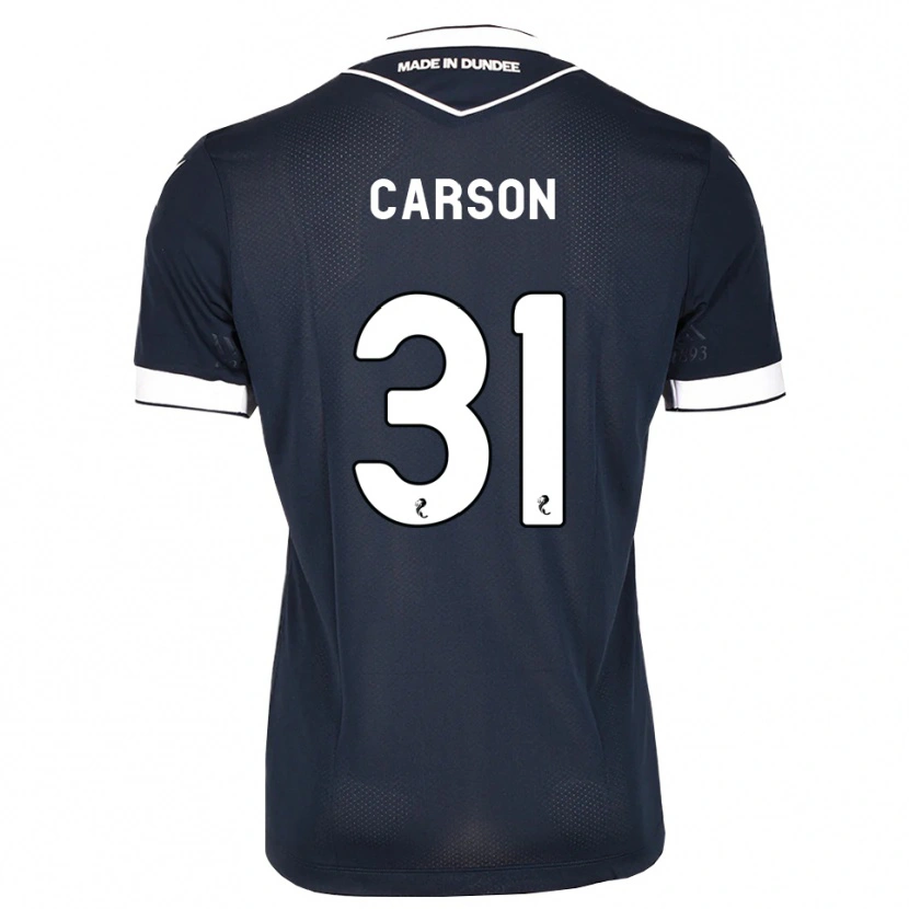 Danxen Criança Camisola Trevor Carson #31 Azul Meia-Noite Branco Principal 2026/27 Camisa