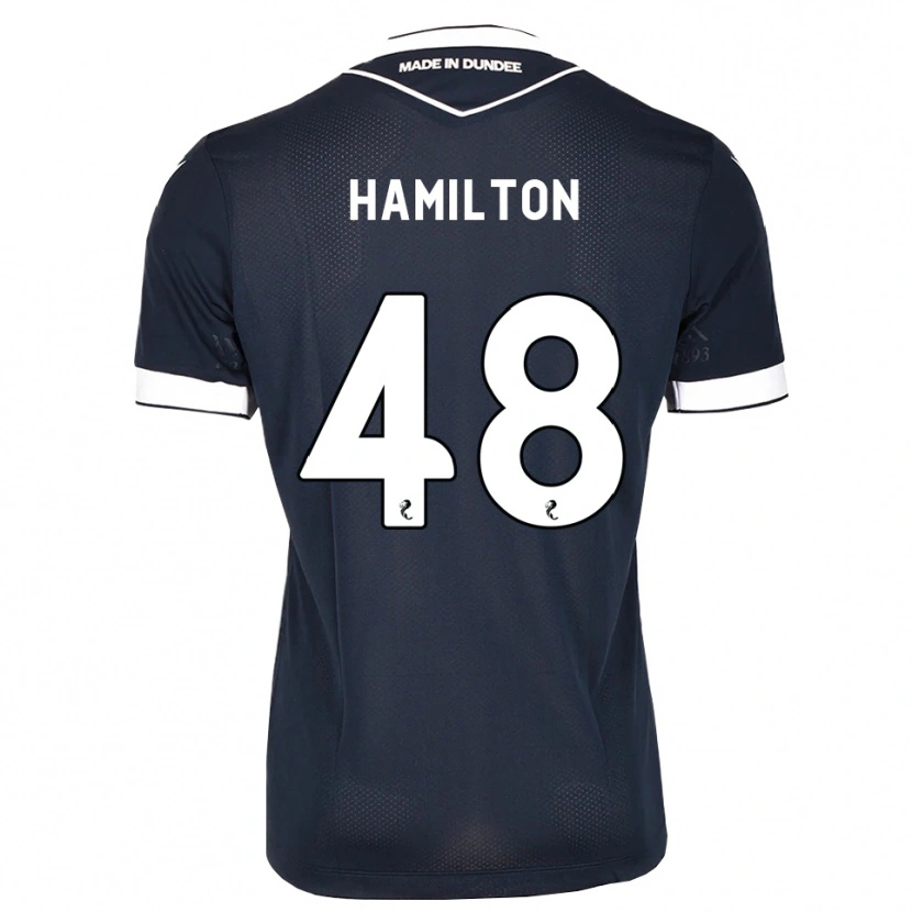 Danxen Criança Camisola Ethan Hamilton #48 Azul Meia-Noite Branco Principal 2026/27 Camisa