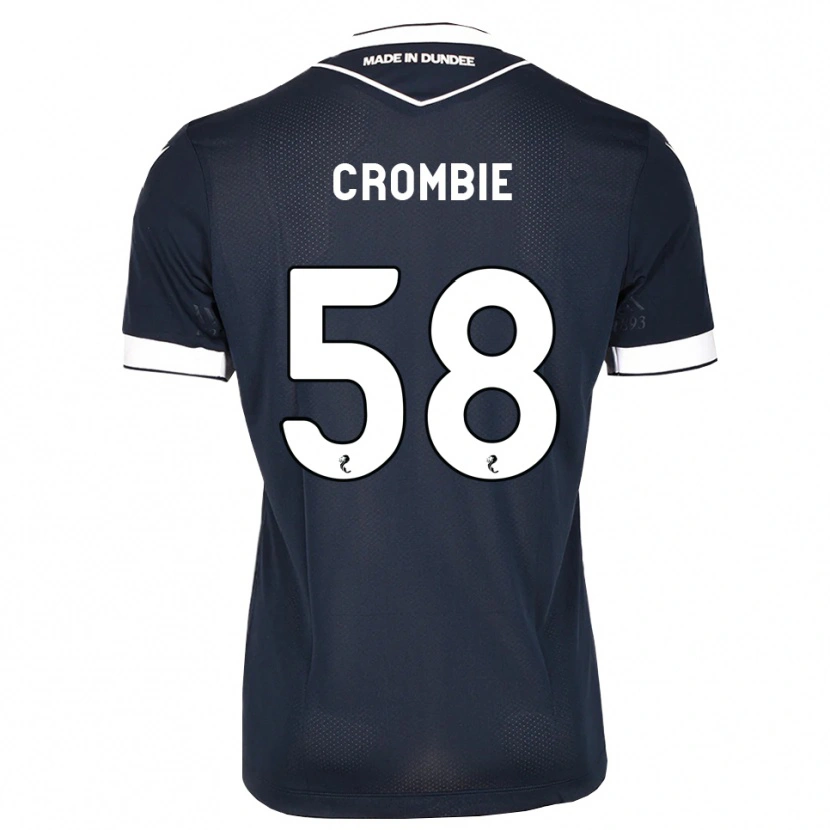 Danxen Criança Camisola Ethan Crombie #58 Azul Meia-Noite Branco Principal 2026/27 Camisa