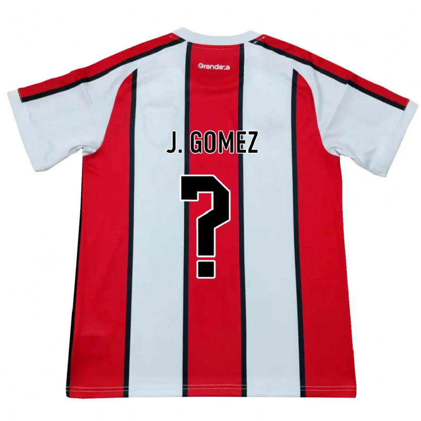 Danxen Criança Camisola Joaquin Gomez #0 Branco Vermelho Preto Alternativa 2026/27 Camisa
