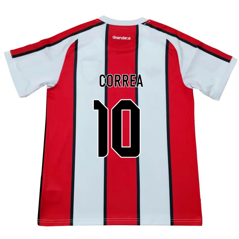 Danxen Criança Camisola Ángel Correa #10 Branco Vermelho Preto Alternativa 2026/27 Camisa