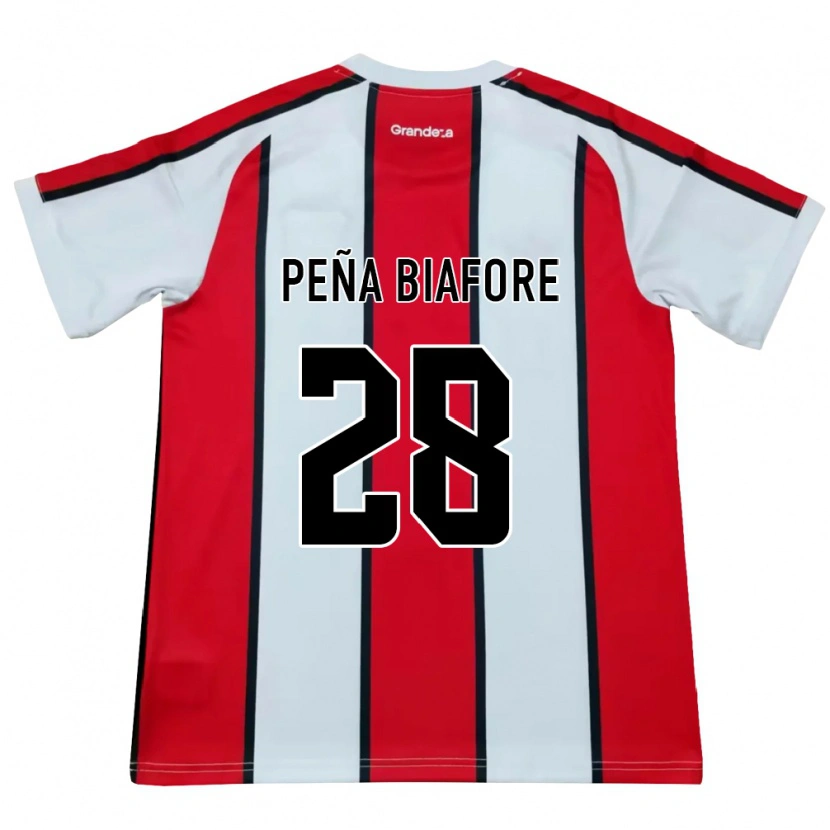 Danxen Criança Camisola Felipe Pena Biafore #28 Branco Vermelho Preto Alternativa 2026/27 Camisa