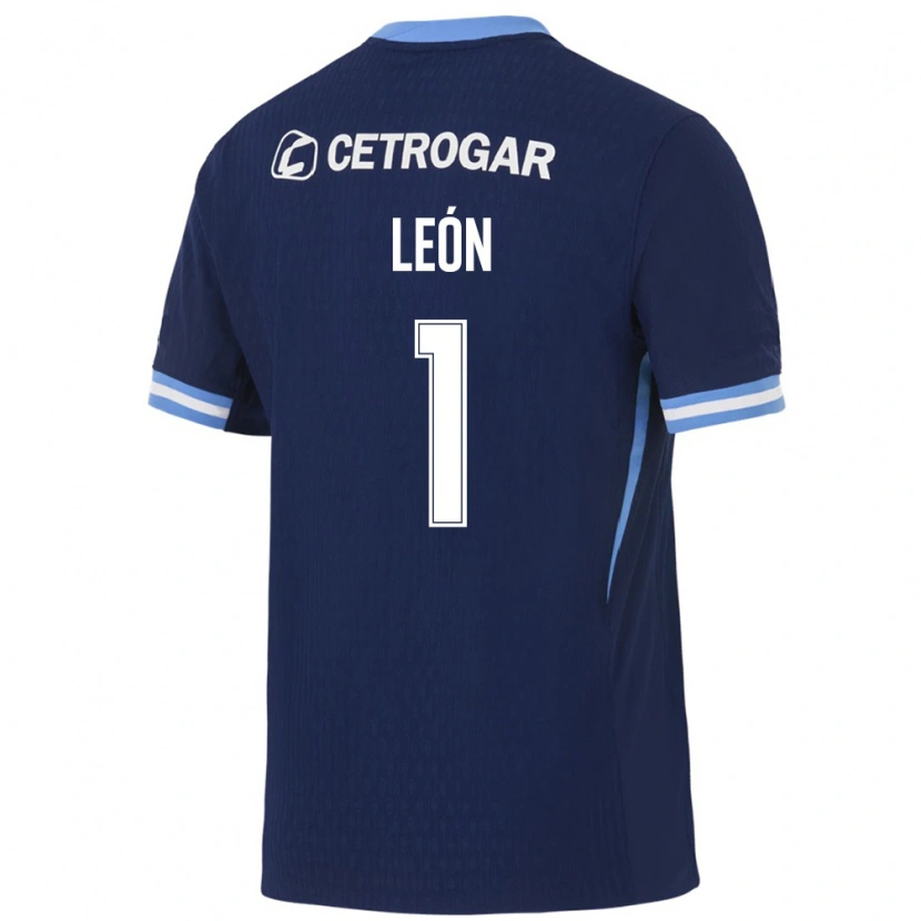 Danxen Criança Camisola Roberto Leon #1 Azul Real Azul Claro Branco Alternativa 2026/27 Camisa