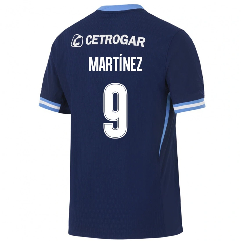 Danxen Criança Camisola Adrián Martínez #9 Azul Real Azul Claro Branco Alternativa 2026/27 Camisa