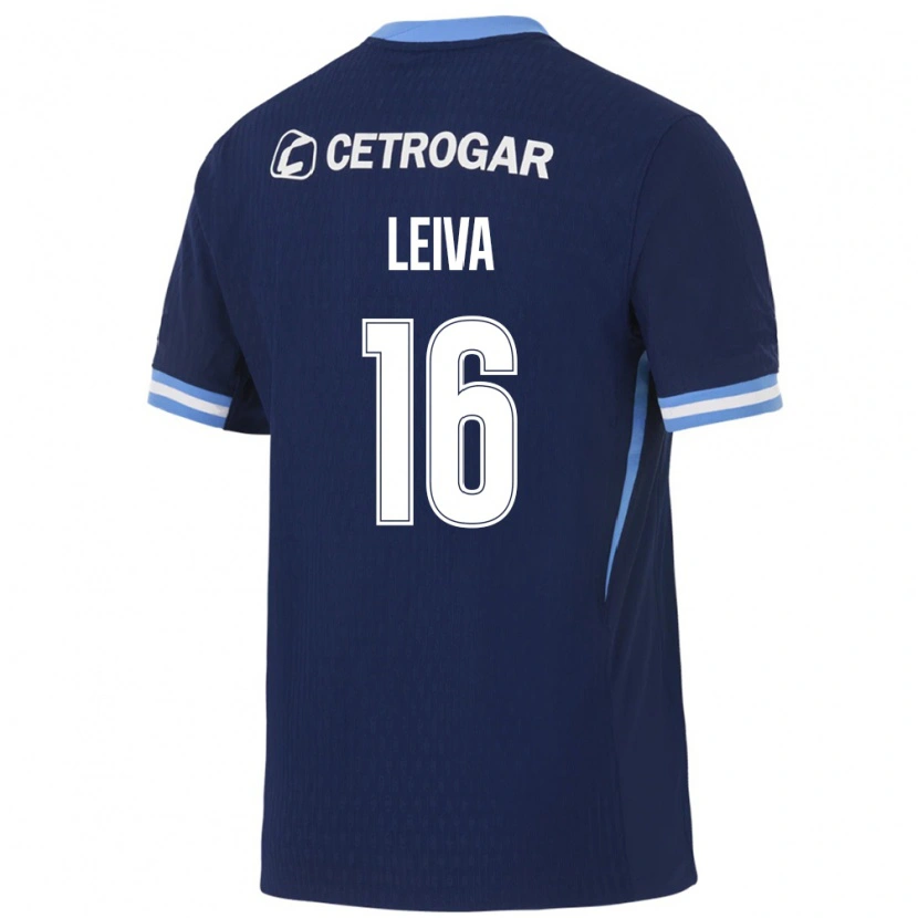 Danxen Criança Camisola Gonzalo Leiva #16 Azul Real Azul Claro Branco Alternativa 2026/27 Camisa