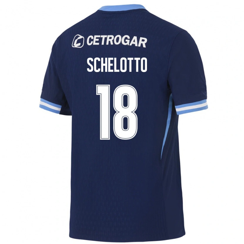 Danxen Criança Camisola Ezequiel Schelotto #18 Azul Real Azul Claro Branco Alternativa 2026/27 Camisa