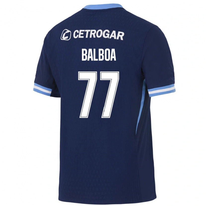 Danxen Criança Camisola Adrián Balboa #77 Azul Real Azul Claro Branco Alternativa 2026/27 Camisa