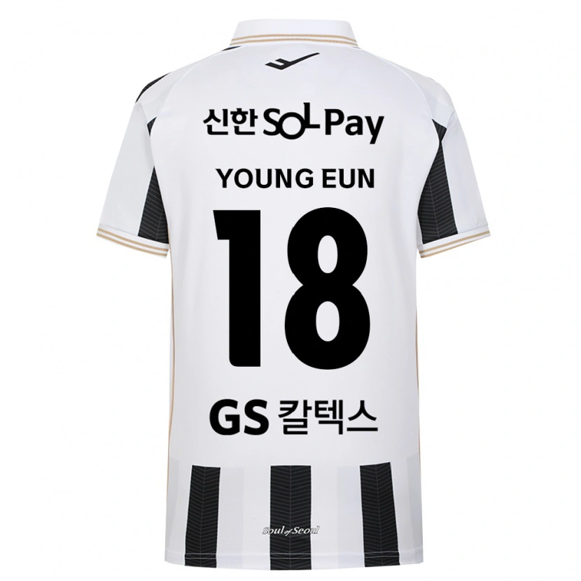 Danxen Criança Camisola Young-Eun Kim #18 Branco Preto Alternativa 2026/27 Camisa