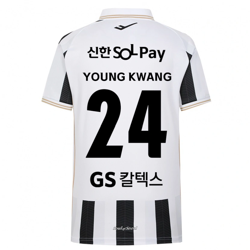Danxen Criança Camisola Young-Kwang Cho #24 Branco Preto Alternativa 2026/27 Camisa