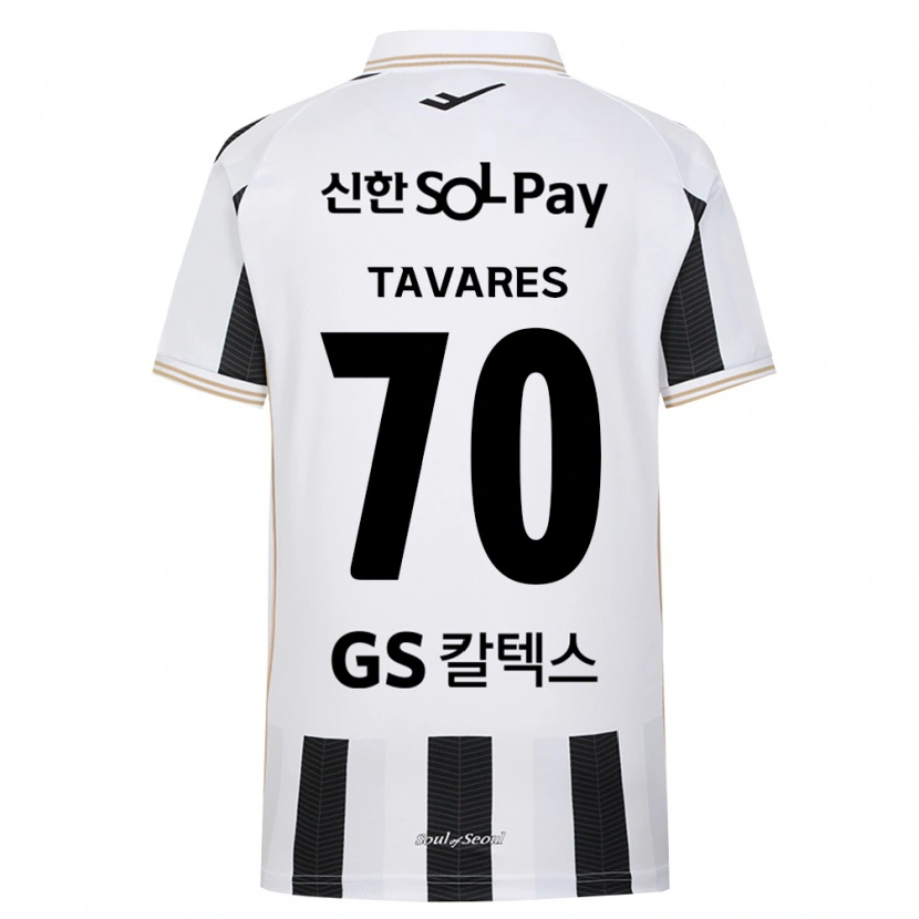 Danxen Criança Camisola Ronaldo Tavares #70 Branco Preto Alternativa 2026/27 Camisa
