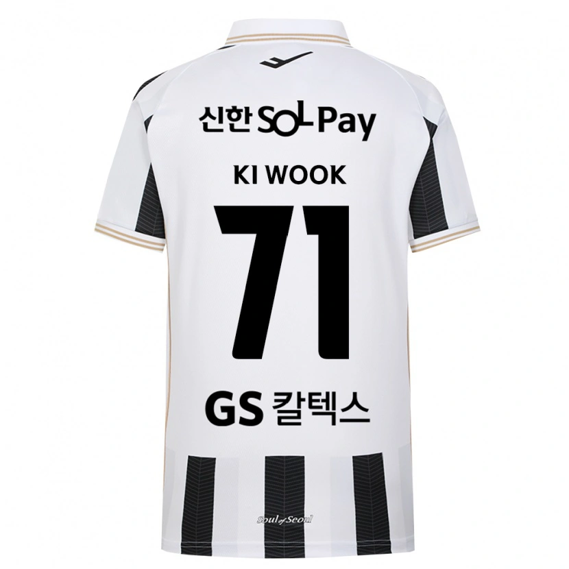 Danxen Criança Camisola Ki-Wook Yun #71 Branco Preto Alternativa 2026/27 Camisa