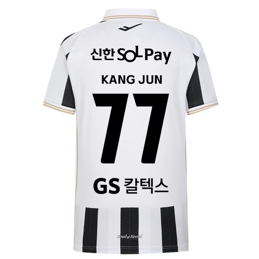 Danxen Criança Camisola Kang-Jun Kim #77 Branco Preto Alternativa 2026/27 Camisa