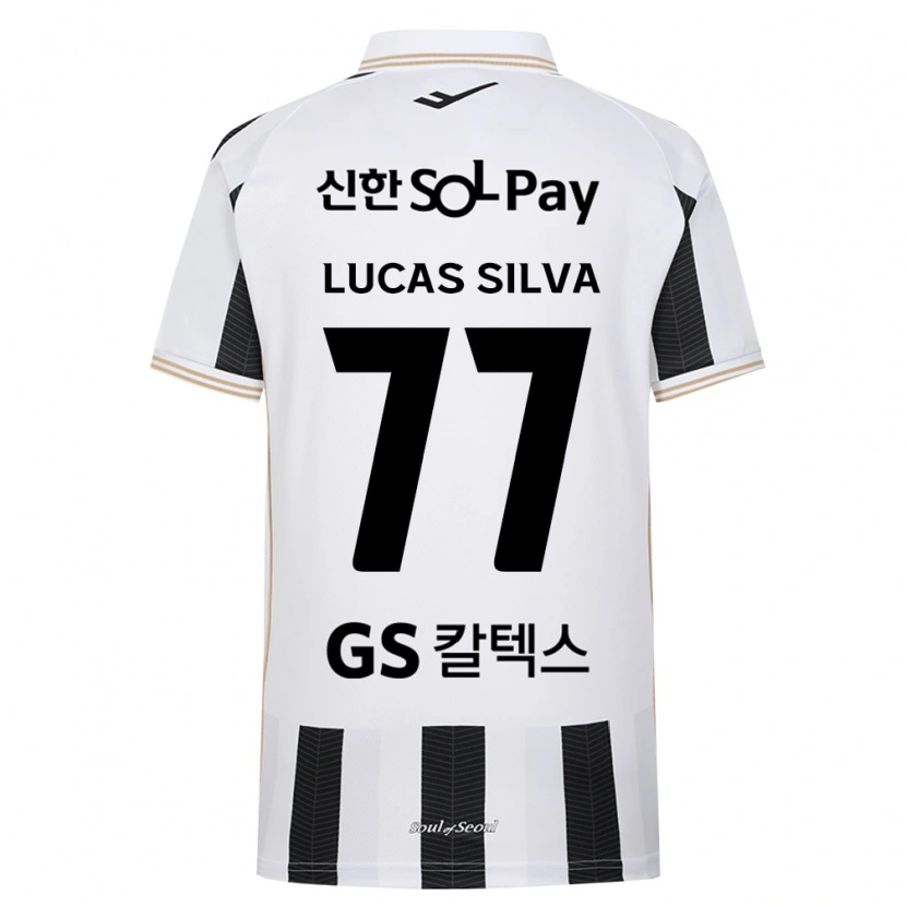 Danxen Criança Camisola Lucas Silva #77 Branco Preto Alternativa 2026/27 Camisa