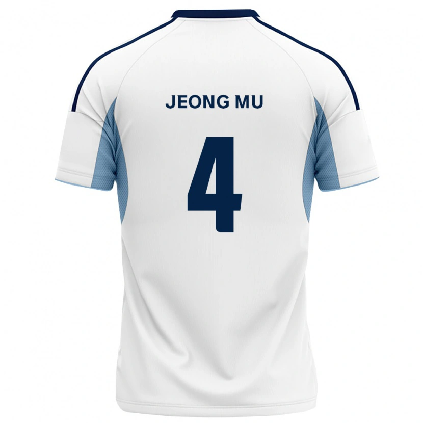 Danxen Criança Camisola Jeong-Mu Kim #4 Azul Real Branco Alternativa 2026/27 Camisa