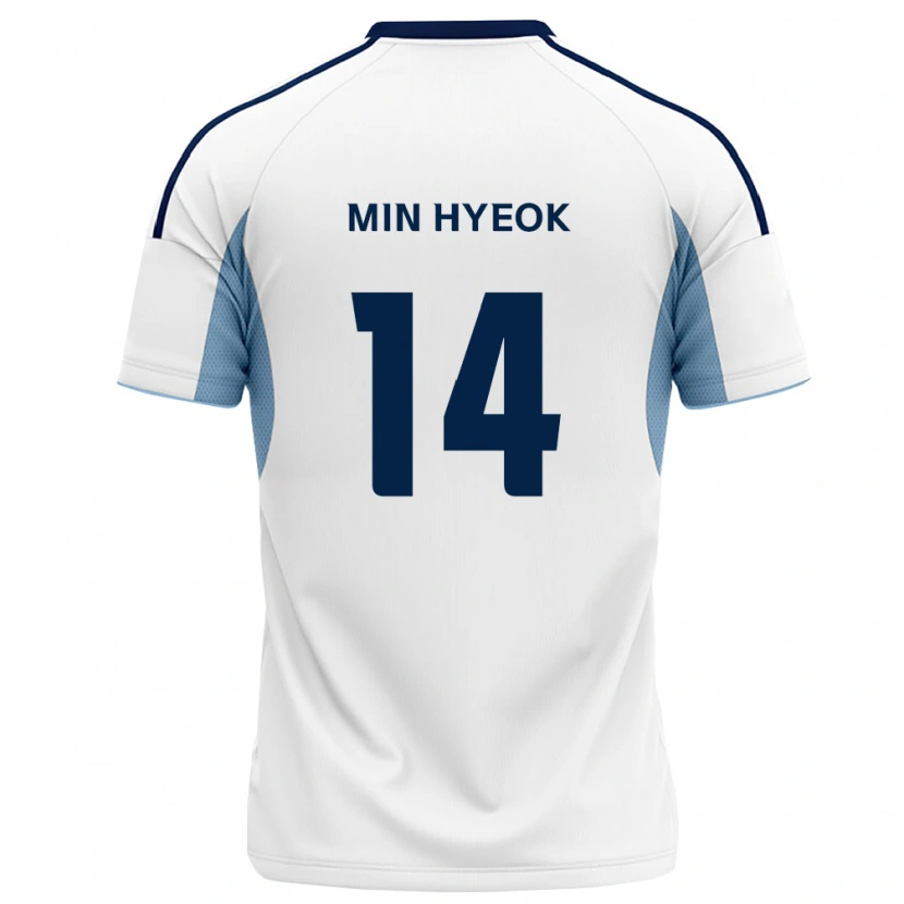 Danxen Criança Camisola Min-Hyeok Jeong #14 Azul Real Branco Alternativa 2026/27 Camisa