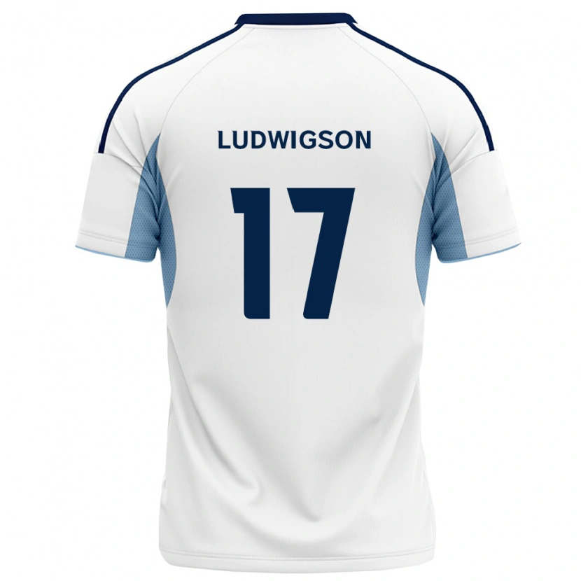 Danxen Criança Camisola Gustav Ludwigson #17 Azul Real Branco Alternativa 2026/27 Camisa
