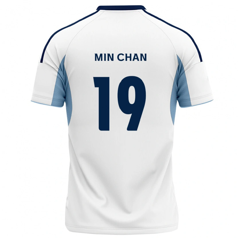 Danxen Criança Camisola Min-Chan Kim #19 Azul Real Branco Alternativa 2026/27 Camisa