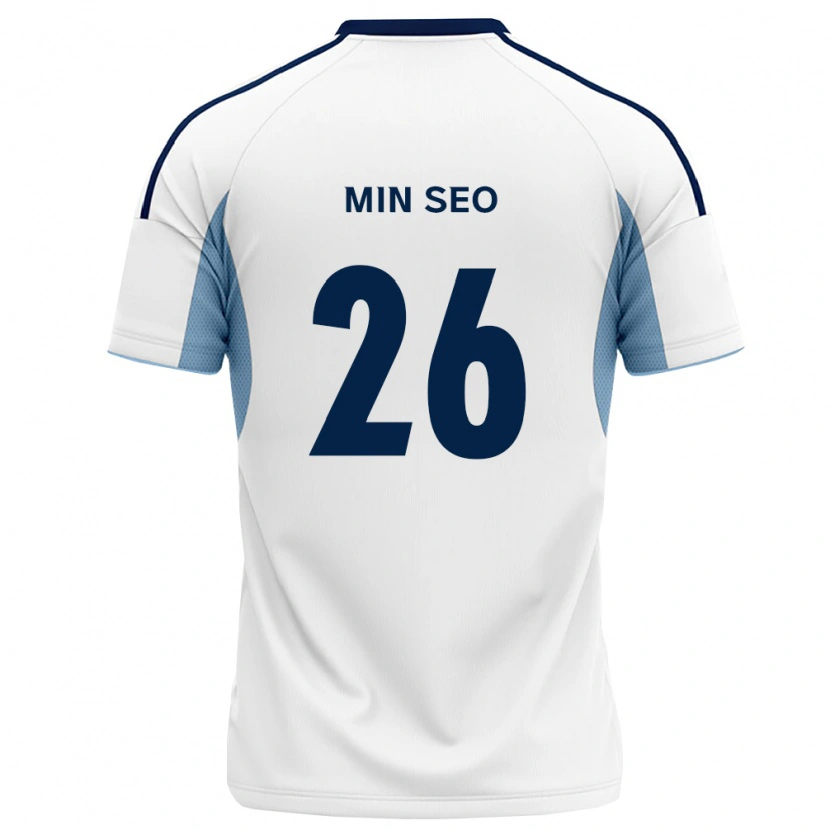 Danxen Criança Camisola Min-Seo Park #26 Azul Real Branco Alternativa 2026/27 Camisa