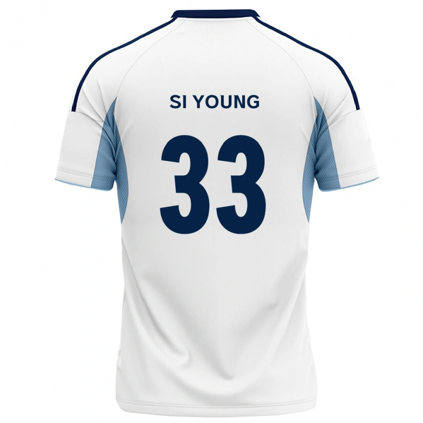 Danxen Criança Camisola Si-Young Jang #33 Azul Real Branco Alternativa 2026/27 Camisa