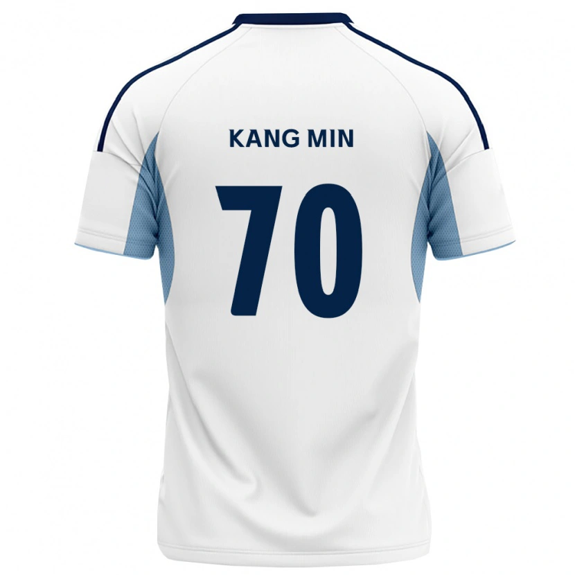 Danxen Criança Camisola Kang-Min Choi #70 Azul Real Branco Alternativa 2026/27 Camisa