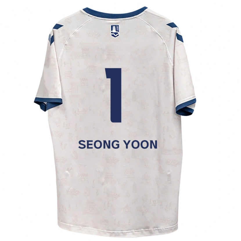 Danxen Criança Camisola Seong-Yoon Kim #1 Azul Real Branco Alternativa 2026/27 Camisa