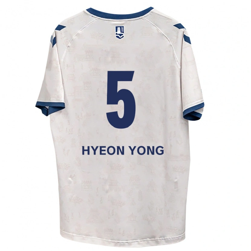 Danxen Criança Camisola Hyeon-Yong Lee #5 Azul Real Branco Alternativa 2026/27 Camisa