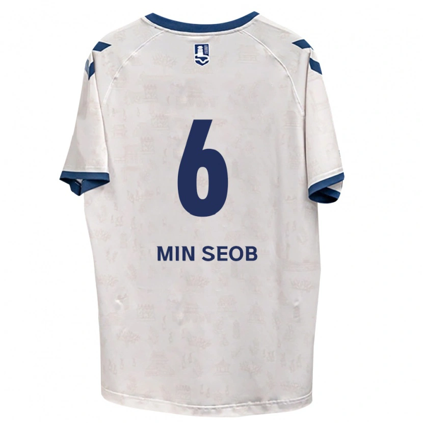 Danxen Criança Camisola Min-Seob Song #6 Azul Real Branco Alternativa 2026/27 Camisa