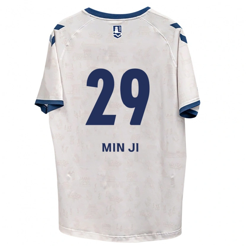 Danxen Criança Camisola Min-Ji Jeon #29 Azul Real Branco Alternativa 2026/27 Camisa