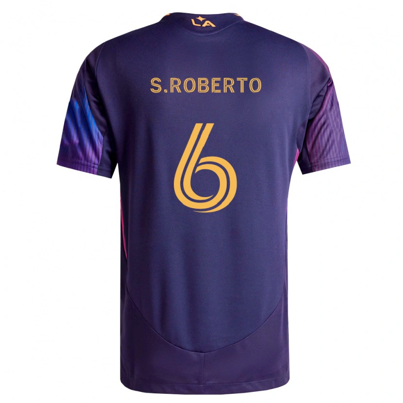 Danxen Criança Camisola Sergi Roberto #6 Roxo Escuro Amarelo Alternativa 2026/27 Camisa