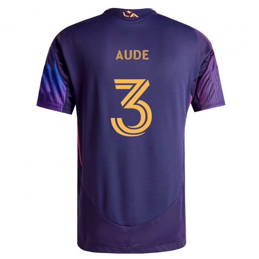 Danxen Criança Camisola Julián Aude #3 Roxo Escuro Amarelo Alternativa 2026/27 Camisa