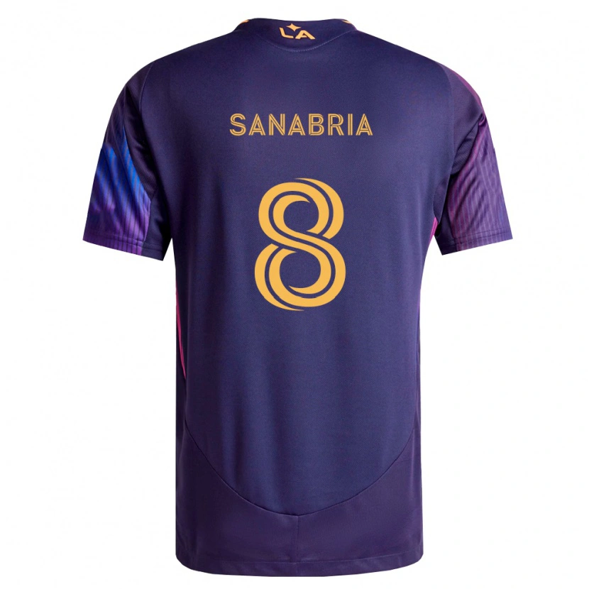 Danxen Criança Camisola Lucas Sanabria #8 Roxo Escuro Amarelo Alternativa 2026/27 Camisa