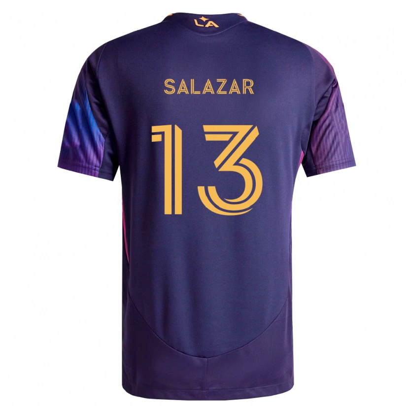 Danxen Criança Camisola Giovanni Salazar #13 Roxo Escuro Amarelo Alternativa 2026/27 Camisa