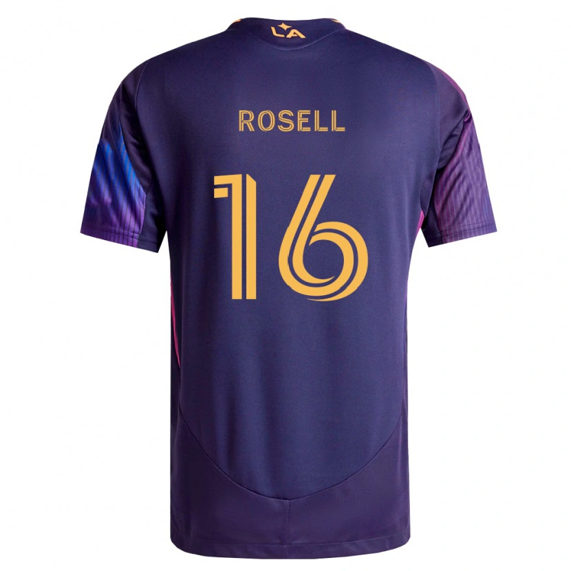 Danxen Criança Camisola Uri Rosell #16 Roxo Escuro Amarelo Alternativa 2026/27 Camisa