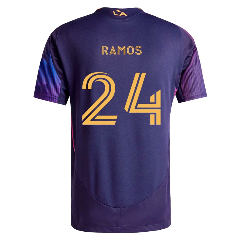 Danxen Criança Camisola Rubén Ramos #24 Roxo Escuro Amarelo Alternativa 2026/27 Camisa