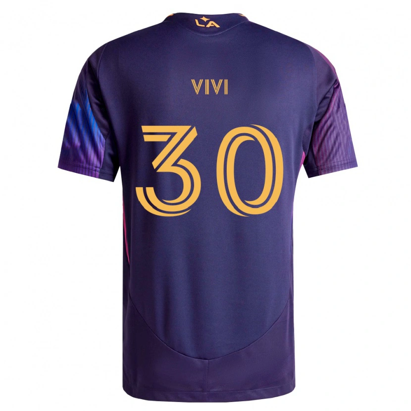 Danxen Criança Camisola Gino Vivi #30 Roxo Escuro Amarelo Alternativa 2026/27 Camisa