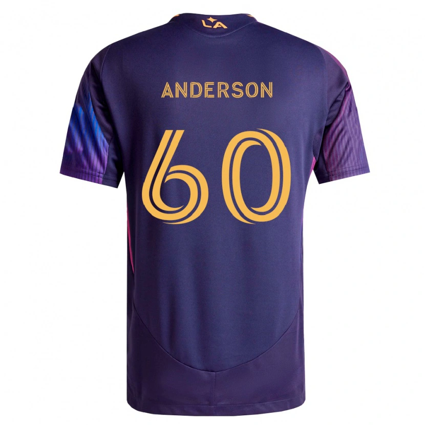 Danxen Criança Camisola Nolan Anderson #60 Roxo Escuro Amarelo Alternativa 2026/27 Camisa