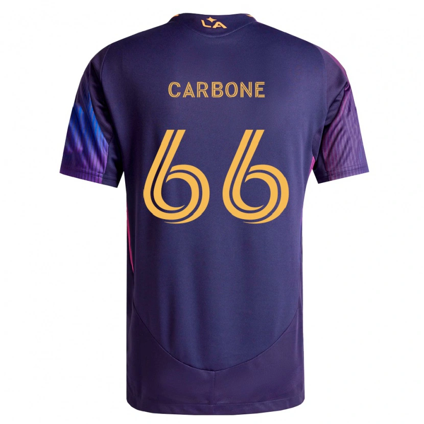 Danxen Criança Camisola Matteo Carbone #66 Roxo Escuro Amarelo Alternativa 2026/27 Camisa
