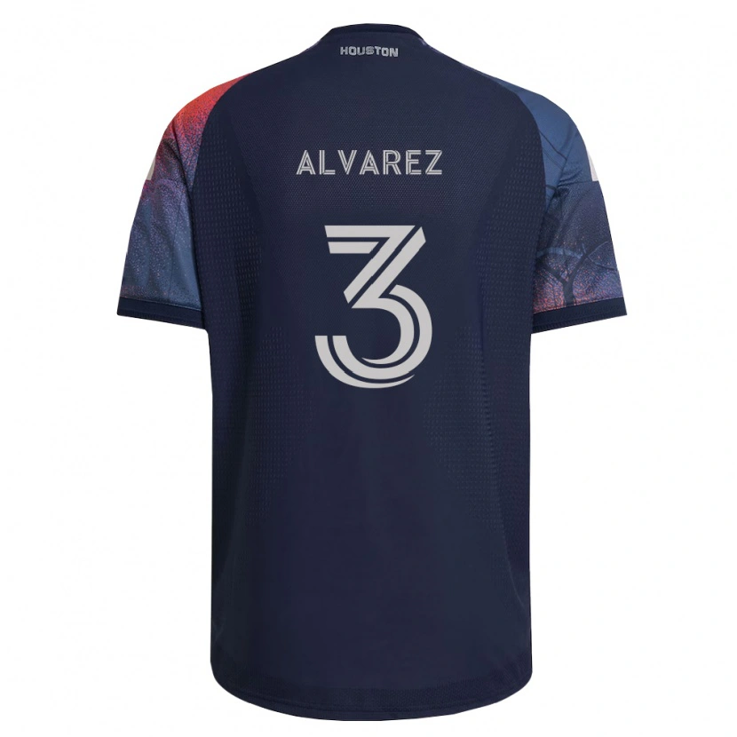 Danxen Criança Camisola Santiago Alvarez #3 Azul Profundo Branco Laranja Alternativa 2026/27 Camisa