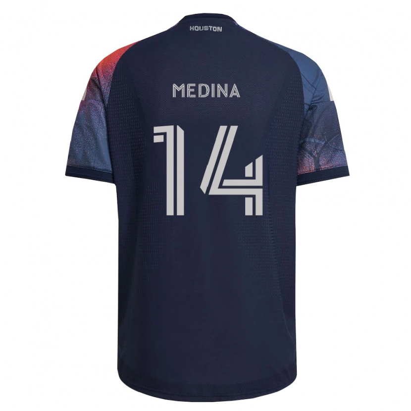 Danxen Criança Camisola Jeferson Medina #14 Azul Profundo Branco Laranja Alternativa 2026/27 Camisa