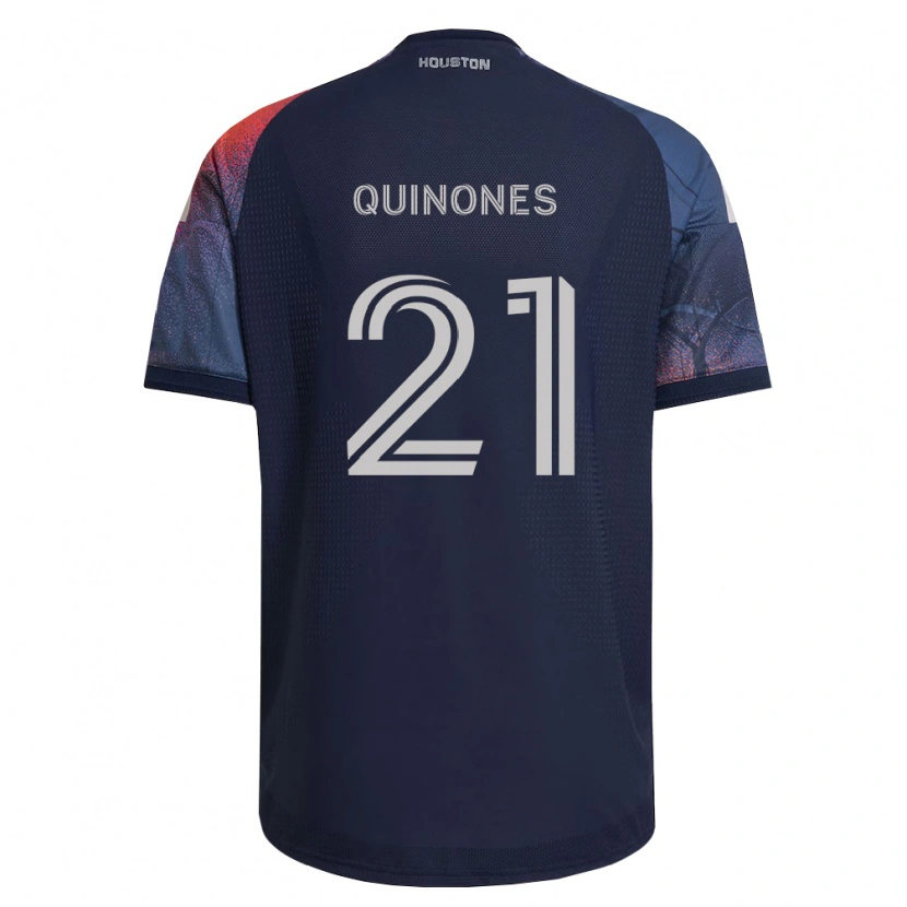 Danxen Criança Camisola Nelson Quiñónes #21 Azul Profundo Branco Laranja Alternativa 2026/27 Camisa